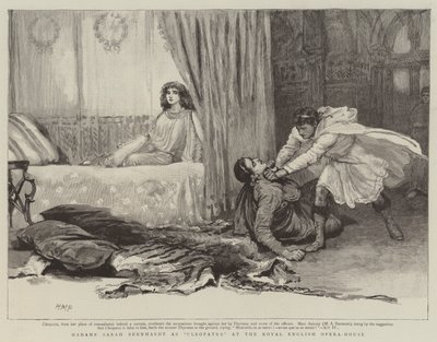 萨拉伯恩哈特夫人在皇家英国歌剧院的克利奥帕特拉 作者 Henry Marriott Paget